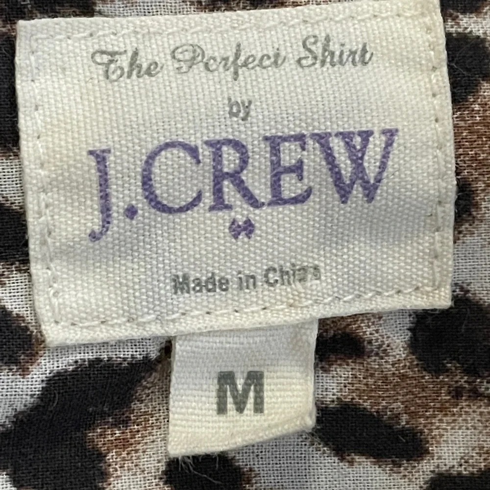 J.Crew  Cotton Animal Print button down M